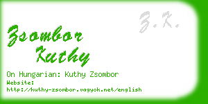 zsombor kuthy business card